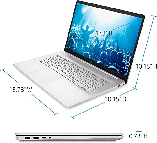 HP 17 Laptop 17.3" HD+ (32GB RAM, 1TB SSD, Intel 4-Core i3-1125G4 (Beat i5-1035G4), UHD Graphics) Home & Business Laptop, 9.5-Hr Battery Life, Webcam, Type-C, IST Cable, Win 11 Home in S Mode -2023