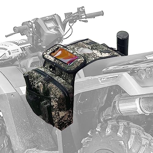 MYDAYS ATV Saddle Bag,Cargo Tank Storage Luggage for ATV UTV Snowmobile Motorcycle (Camo)