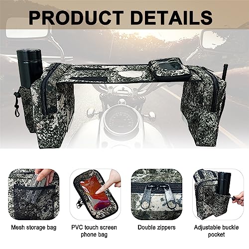 MYDAYS ATV Saddle Bag,Cargo Tank Storage Luggage for ATV UTV Snowmobile Motorcycle (Camo)