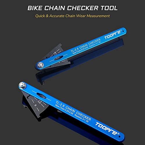 KIEVODE Bike Chain Checker Tool for All Bike Chains, Including Shimano, Sram, KMC, Campagnolo and More - Chain Wear Indicator for All Speed Chains and Ideal for Road, Mountain Bicycle Maintenance