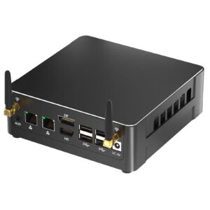 msecore mini pc with amd ryzen 9 5900hx 8 cores, 32g ram, 1t ssd, dual lan, support 1 * 2.5g, 4k triple display, wi-fi 6e, small desktop computer for bussiness, daily use, windows 11 pro