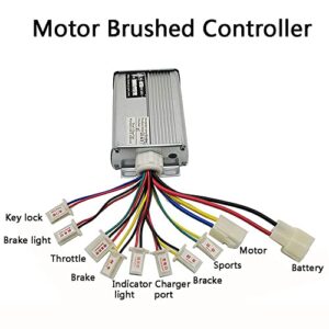 Motor Brushed Controller Electric Bike Motor Controller Bicycle Speed Controller Kit with Locking Throttle Twist Grip and Power Display or Electric Bike(36v 48V 1000W)