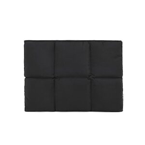 canvaslife puffy laptop sleeve 15 inch 15.4 inch, quilted puffer laptop case for women, pillow case compatible for macbook pro 16 inch and 15 inch-15.6 inch laptop (black)