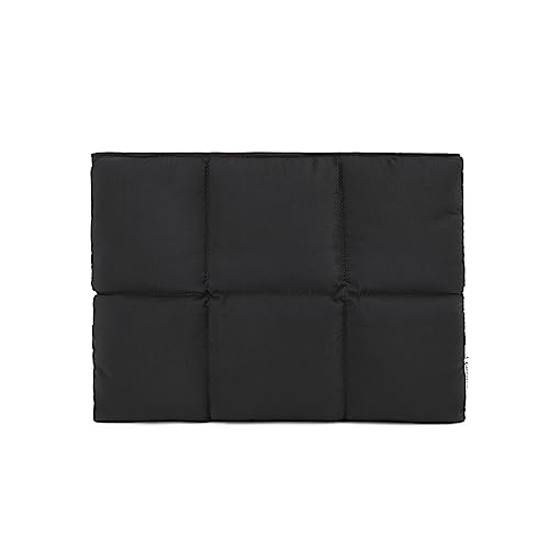 Canvaslife Puffy Laptop Sleeve 15 Inch 15.4 Inch, Quilted Puffer Laptop Case for Women, Pillow Case Compatible for MacBook Pro 16 inch and 15 inch-15.6 inch Laptop (Black)