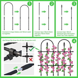 Garden Trellis for Climbing Plants Outdoor, Rustproof Sturdy Garden Arch Trellis for Potted Plants Outdoor Decoration, Plant Trellis Support Climbing Rose Vine Vegetable Flower Ivy Grape