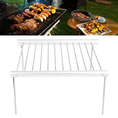 Portable Stainless Steel Burner Bracket,BBQ Grill, 12in Foldable Outdoor Gas Stove Pot Rack, Heat Resistance Burner Stove Stand with Screw Sleeve for Camping Barbecue Cooking Party