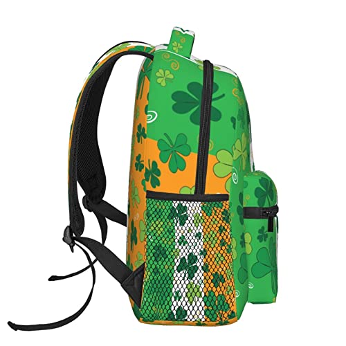 Juoritu St. Patrick's Day Backpacks, Laptop Backpacks for Travel Work Gifts, Lightweight Bookbags for Men and Women