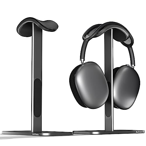 MaGrnce Headphone Stand for Airpods Max with Sleep Mode Aluminum Headphone Holder with Anti-Slip Base & Protective Leather Pad for Home/Game Room/Shop Headphone Storage/Display (Dark Grey)