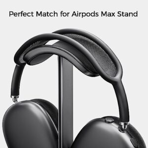 MaGrnce Headphone Stand for Airpods Max with Sleep Mode Aluminum Headphone Holder with Anti-Slip Base & Protective Leather Pad for Home/Game Room/Shop Headphone Storage/Display (Dark Grey)