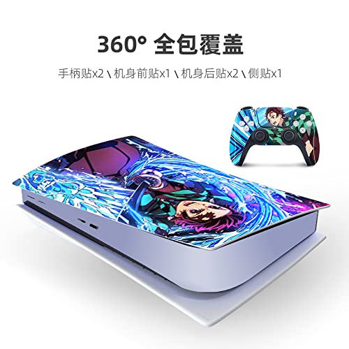 Stickers for PS5 Digital Version Anime Console and Controller Cover Vinyl Skins Wraps for Playstation 5