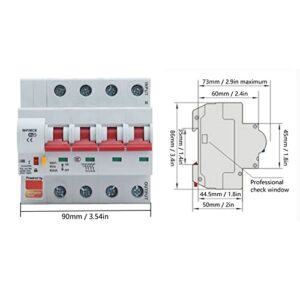 Tgoon Circuit Breaker, AC 400V IP20 Protection Level Bluetooth Boat Audio Circuit Breaker with Safe Lock for Mountain Facility for Isolated Island Power Supply(32A)