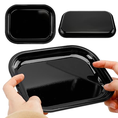 Metal Tray with Soft Magnetic Lid Black Tray with Spill Proof Cover Small Mini Rolling Trays Storage for Home or On-The-Go