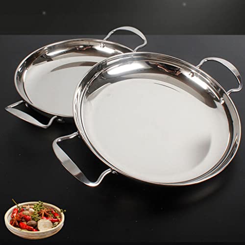 Luxshiny Crab Pots for Cooking Everyday Pan with Handles Stainless Steel Pot Korean Ramen Pot Stir Fry Pan Stewpot Skillet Saute Pan Induction Cooking Pot Casserole Pots 26cm