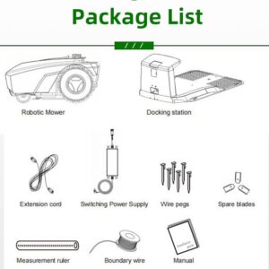 Automatic Robotic Lawn Mower, App Control, with Virtual Boundaries, Ultra-Quiet, Route Plan, Automatic Charging, for Small to Medium Yards