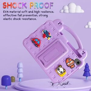 VOFUOE for TCL Tab 8 LE Tablet Case with Shoulder Straps Stand Handle DIY Accessories for Kids, EVA Shockproof Cover for TCL Tab 8 LE (9137W)/ TCL Tab 8 WiFi(9132X) 8.0 Inch 2023-Purple