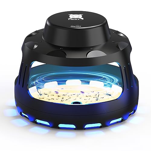 X-PEST Flea Traps for Inside Your Home, USB Rechargable Flying Insect Trap Indoor for Fleas Gnats Flies Moth Mites Bugs Fruit Flies Mosquitoes with 10 Refills