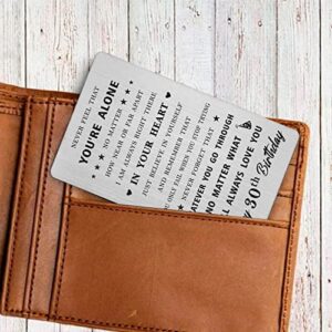 CPLJW 30th Birthday Decorations Gifts for Women Men - Happy 30 Years Old Birthday Wallet Card Gifts