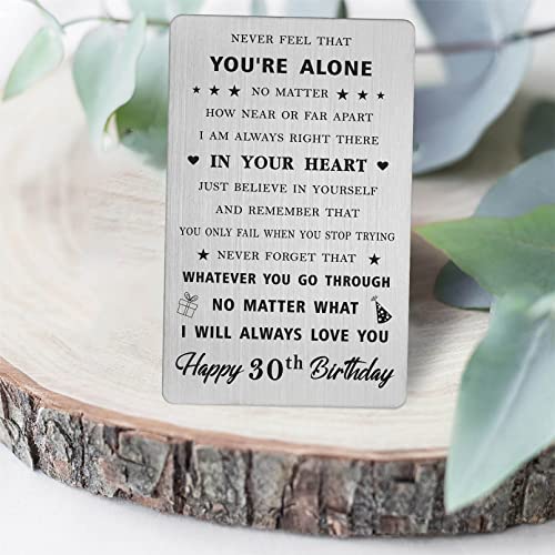 CPLJW 30th Birthday Decorations Gifts for Women Men - Happy 30 Years Old Birthday Wallet Card Gifts