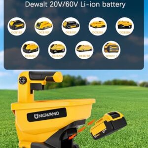 Uniqwamo Handheld Power Spreader for Dewalt 20V/60V Li-ion Battery, Available Year-Round, Grass Seeds, Rock Salt and De-icer Out-Doors(Battery not Included)