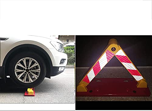 Heavy Duty Parking Barriers Anti-Collision Fixed Parking Piles Triangular Foldable Parking Space Lock for Private Upper Lock Safety Barrier