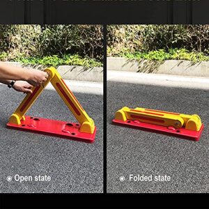 Heavy Duty Parking Barriers Anti-Collision Fixed Parking Piles Triangular Foldable Parking Space Lock for Private Upper Lock Safety Barrier