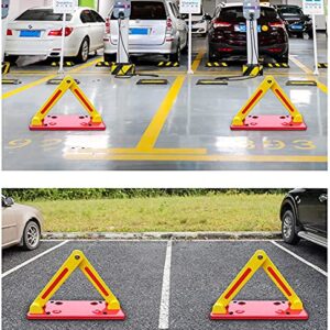 Heavy Duty Parking Barriers Anti-Collision Fixed Parking Piles Triangular Foldable Parking Space Lock for Private Upper Lock Safety Barrier