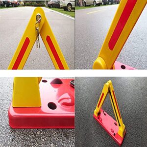 Heavy Duty Parking Barriers Anti-Collision Fixed Parking Piles Triangular Foldable Parking Space Lock for Private Upper Lock Safety Barrier