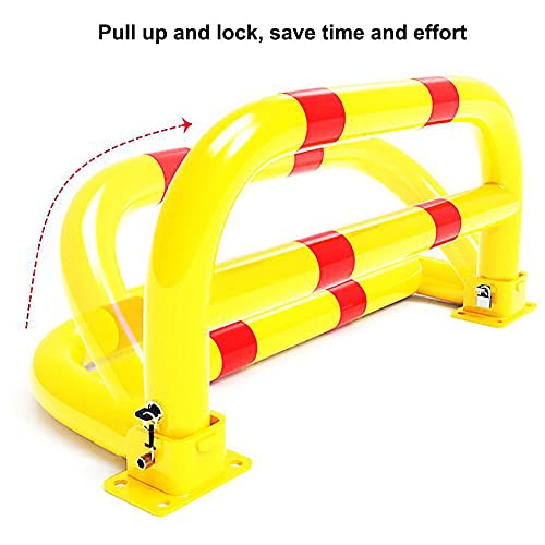 Lockable Folding Parking Barrier,Car Parking Space Post Lock Manual Parking Blocker,Removable Parking Space Lock,Safe and Anti-Collision