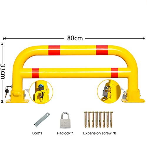 Folding Parking Bollard Lockable,Private Car Parking Latch Space Lock,Space Saver Car Park Driveway Guard Saver