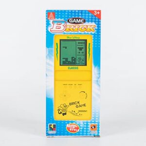 Nbguigdstr Retro Handheld Game Console,Brick Game Console,3.5-inch Large Screen Yellow Tank/Racing/Building Block Game,Built-in 23 Games