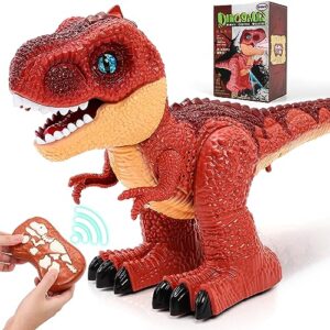 apobatk t-rex dinosaur toys for kids - remote control dinosaur toys w/mist, rechargeable jurassic tyrannosaurus robot toys，rc dino with lights & sounds，dinosaur toy gifts for boys toddler