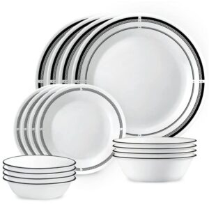 corelle brasserie 16 pc dinnerware set, service for 4