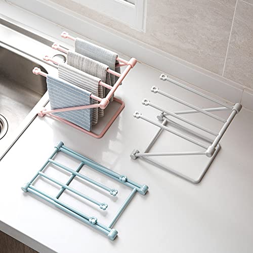 gANGJI Clothes Drying Rack Steel Collapsible Design Can Be Placed Near The Kitchen or Bathroom Sink