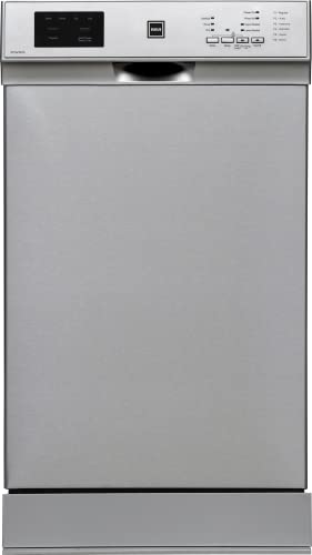 RCA RZ0381 Front Control-Built in FULLSIZE Dishwasher, 57 DBA, Stainless Steel, 18” WIDE, Stainless
