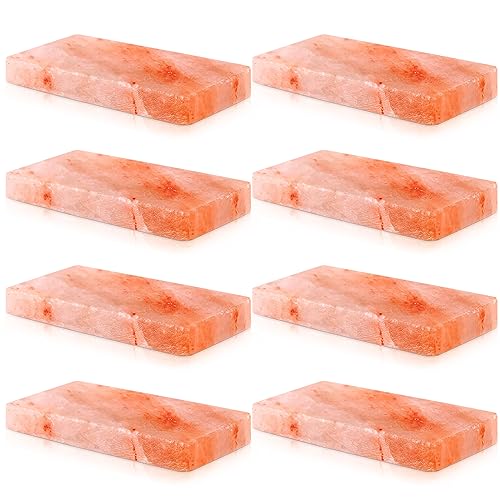 Fabbay 8 Pcs Animal Lick Salt Bulk Himalayan Salt Block Pink Salt Lick Brick Long Lasting Compressed Minerals Block for Animals, Horses, Deer, Cattle, Sheep, and Other Livestock