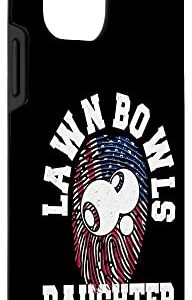 iPhone 12 mini American Flag Fingerprint Patriotic Lawn Bowls Daughter Case