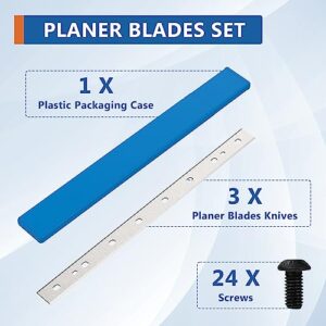 13 inch Planer Blades for Dewalt DW735 Electric Planer Knives DW735X Wood Planer Cutter with 24 Pcs Screws Replace DW7352 Blade Knife -3 Pack