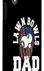 iPhone XR American Flag Fingerprint Patriotic Sports Lawn Bowls Dad Case