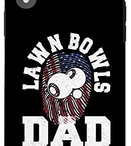 iPhone XR American Flag Fingerprint Patriotic Sports Lawn Bowls Dad Case