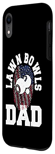 iPhone XR American Flag Fingerprint Patriotic Sports Lawn Bowls Dad Case