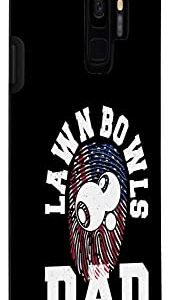 Galaxy S9 American Flag Fingerprint Patriotic Sports Lawn Bowls Dad Case