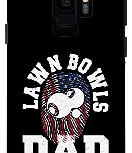 Galaxy S9 American Flag Fingerprint Patriotic Sports Lawn Bowls Dad Case