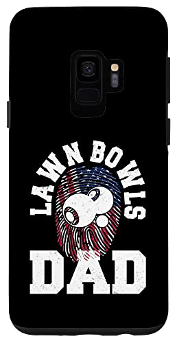 Galaxy S9 American Flag Fingerprint Patriotic Sports Lawn Bowls Dad Case