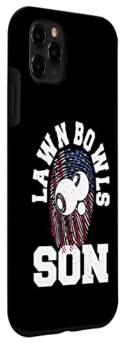 iPhone 11 Pro Max American Flag Fingerprint Patriotic Sports Lawn Bowls Son Case