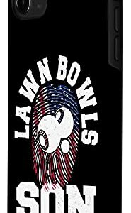 iPhone 11 Pro Max American Flag Fingerprint Patriotic Sports Lawn Bowls Son Case