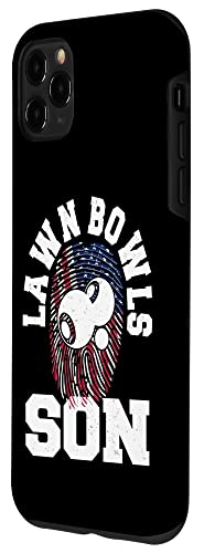 iPhone 11 Pro Max American Flag Fingerprint Patriotic Sports Lawn Bowls Son Case