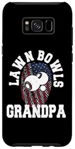 galaxy s8+ american flag fingerprint patriotic lawn bowls grandpa case