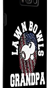 Galaxy S8+ American Flag Fingerprint Patriotic Lawn Bowls Grandpa Case