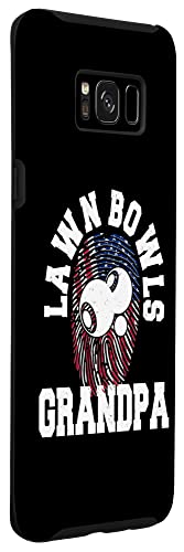 Galaxy S8+ American Flag Fingerprint Patriotic Lawn Bowls Grandpa Case
