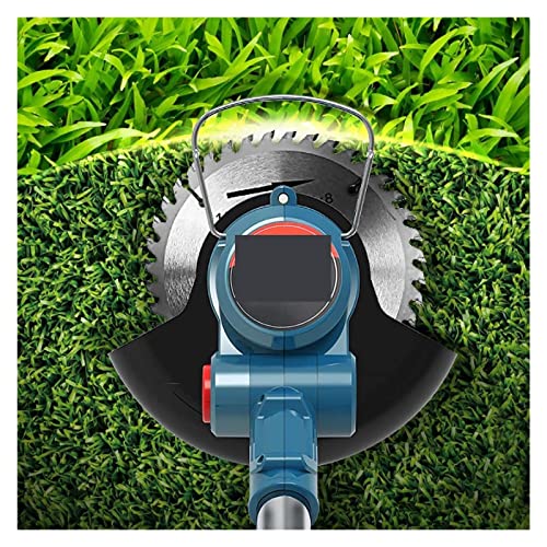 Cordless Lawn Mower 21V Electric Grass Trimmer Cordless Lawn Mower Length Adjustable Cutter Garden Tools (Color : with Bilateral Wheel, Size : Small)